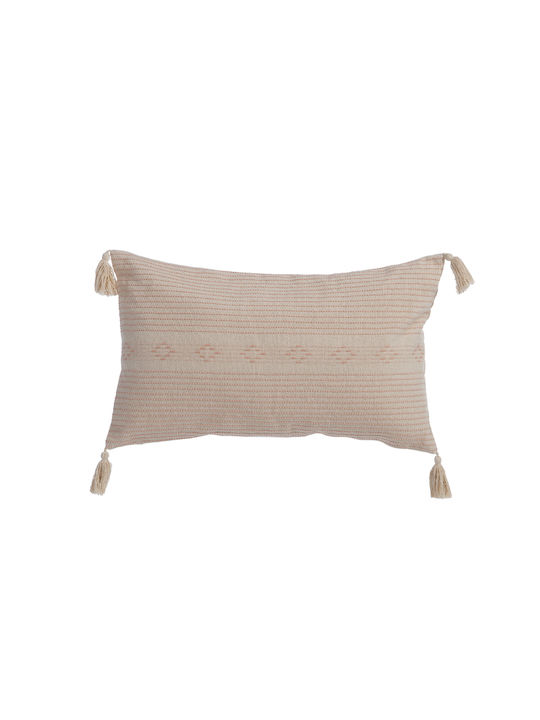 Nef-Nef Homeware Μαξιλάρι Καναπέ Resan από 100% Βαμβάκι Ροδακινί 33x55εκ.
