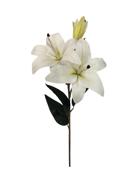 Изкуствен декоративен клон Lilium White 80см