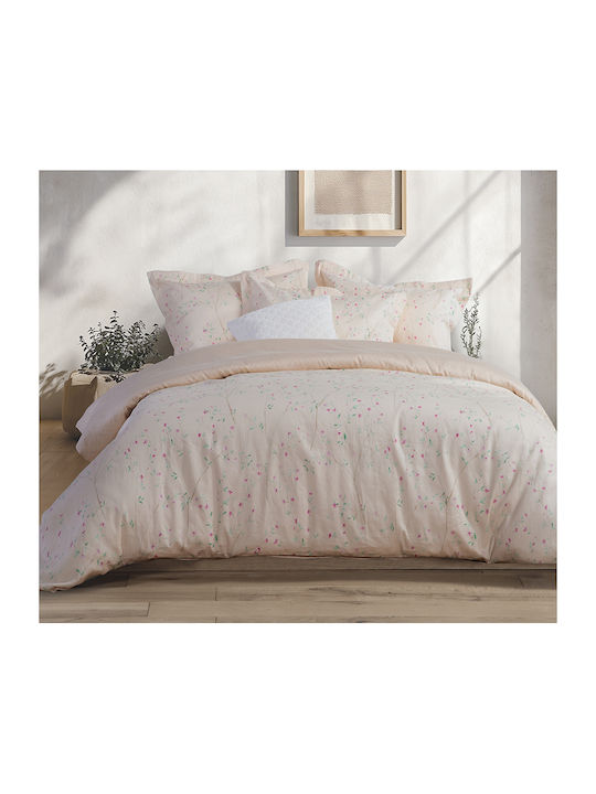 Nef-Nef Homeware Bettbezug-Set Baumwolle Übergröße mit 2 Kissenbezügen 240x230 Kiara Orange