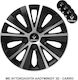 Versaco Rapide Radkappen Chrom Schwarz Schwarze Schrauben 15" Renault Logo 4 Stück