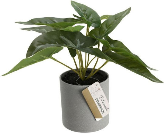 496302 Artificial Plant Philodendron 18cm Grey Plastic Pot Ø8xH8cm