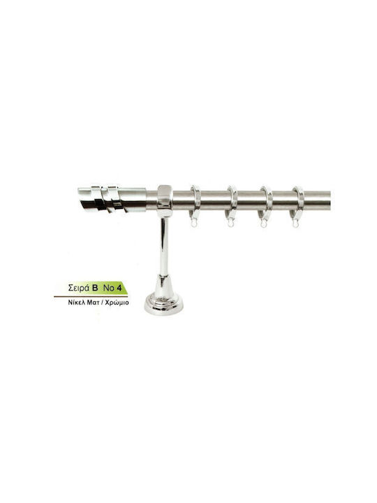 Metallvorhangstange Φ25 Serie B Nr.4 Nickel Mat...