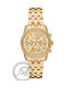 Michael Kors Ritz Γυναικείο Ρολόι 35mm Χρονογράφος Μπαταρίας με Χρυσό Μεταλλικό Μπρασελέ
