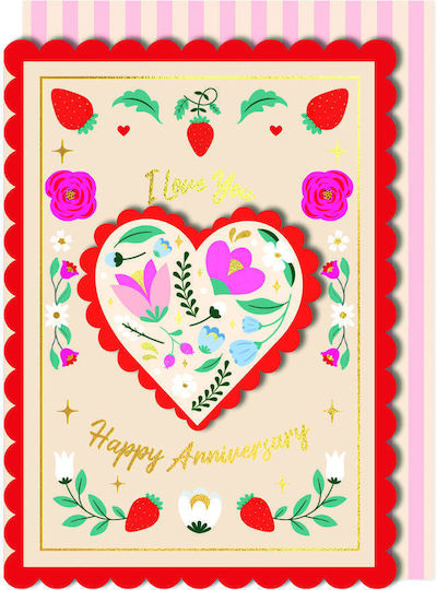 Greeting Card "I Love You Happy Anniversary" Tache Crafts Ltd