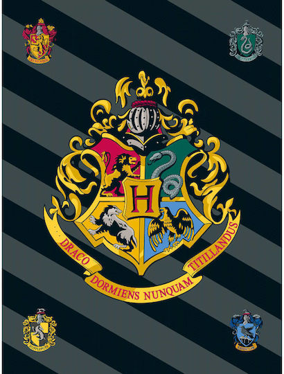 Borea Κουβέρτα Fleece Harry Potter Γκρι 100x150εκ.