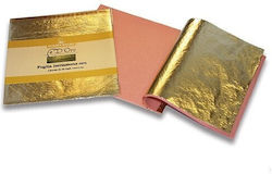 Borma Wachs Cdo66o06 Imitation Gold-Silber-Bronze Blatt Imitation Metall Vergoldungsblätter Gold "2.5" 25 Blätter 14*14cm