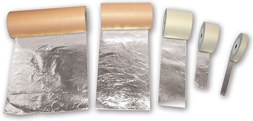 Borma Wachs Cdo66ar12 Rola de Frunze Metalice Imitatie Aur-Argint Rola de Aurire Argintie "2.5" 2.5cm*50m
