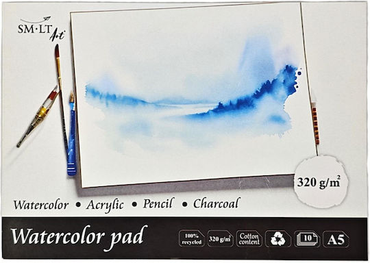 Μπλοκ Ακουαρέλας Smlt Art Watercolor Pad A5 320gr 10 Φύλλα 100% Recycled