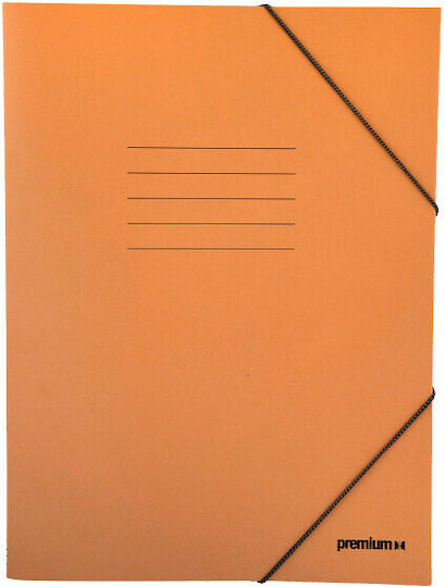 Prespan Folder with Elastic Bands and Ears Premium 25x35 cm Orange Sp-36598742or