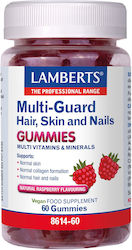 Lamberts Multi-guard Hair, Skin & Nails Πολυβιταμίνη Raspberry 60 ζελεδάκια Lamberts Multi-guard Hair, Skin & Nails Πολυβιταμίνη Raspberry 60 ζελεδάκια