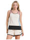 Living It Up Women's Athletic Blouse Sleeveless Ecru