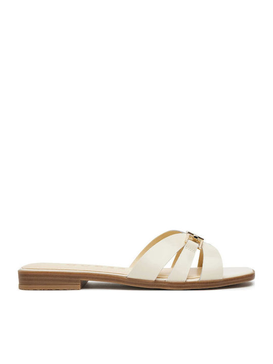 Guess Flache Sandalen für Damen in Ecru Farbe
