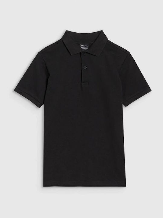 4F Kinderpolo Kurzarm Schwarz