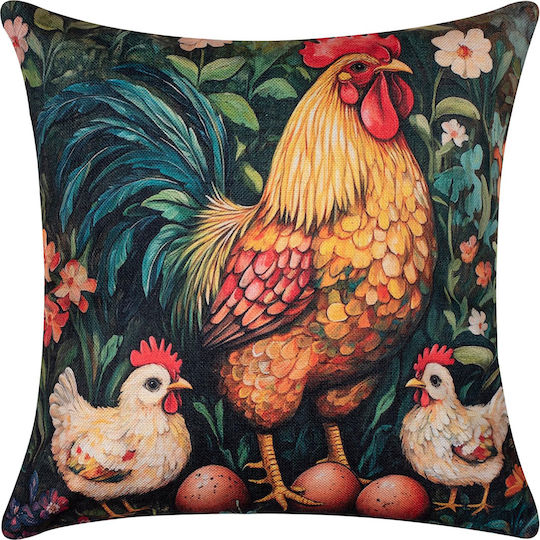 Silk Fashion Πασχαλινή Μαξιλαροθήκη Ψάθινη 45x45εκ.