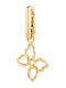 Pilgrim Charm Fluture Placat Cu Aur