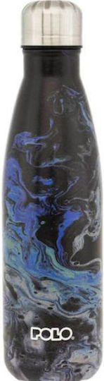 Polo Shapes Bottle Thermos Stainless Steel 500ml Blue-black