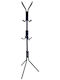 TnS Metallic Coat Rack Black 42x37x171cm