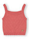 Kinder-Crop-Top Ärmellos Rosa-Koralle