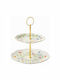 Marva Porcelain Dessert Tower Stand with 2 Tiers Multicolour Ø16cm