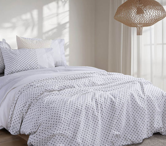 Nef-Nef Homeware Bettwäsche-Set King Size mit Gummiband 180x200+35cm. Donter Gray 4Stück