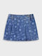 Kids' Denim Pleated Skirt Blue