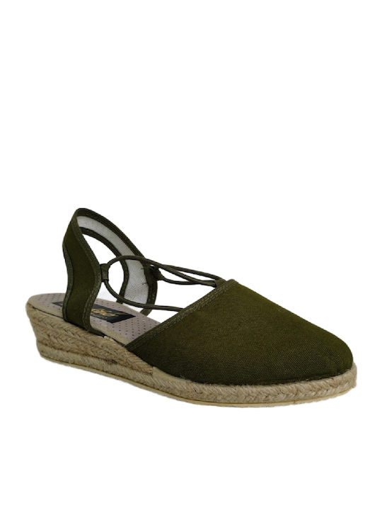 Damenplattformen im Espadrilles-Stil Grün