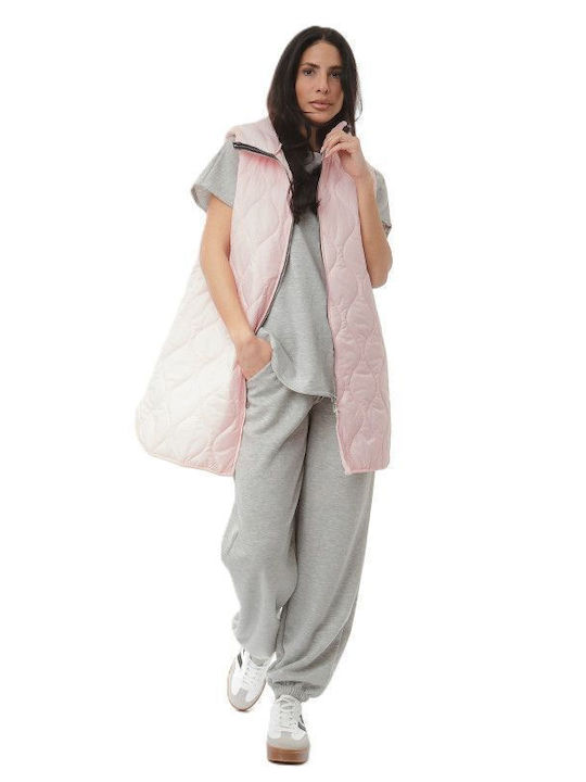 Silia D Women's Long Puffer Jacket for Winter Pink