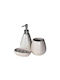 Next Next Badezimmerzubehör-Set Keramik Beige 3Stücke