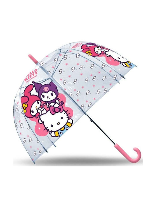 Hello Kitty Παιδική Ομπρέλα Μπαστούνι Πολύχρωμη 46εκ.