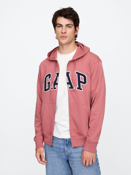 GAP Суитшърт с Качулка Washed Red