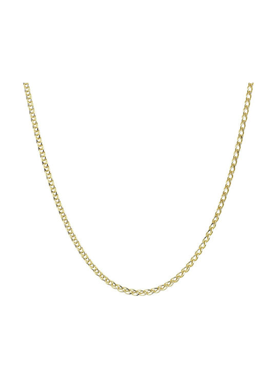 Mv Preziosa Herren Goldene Kette Nacken 9K Länge 55cm