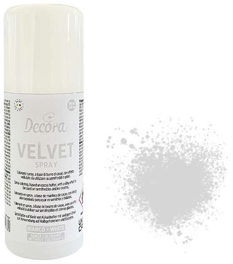 Decora Χρώμα Ζαχαροπλαστικής σε Σκόνη Λευκό Spray
