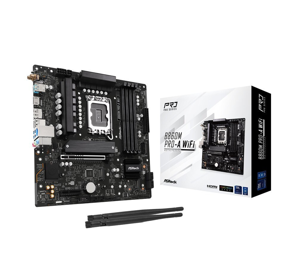 ASRock B860M Pro-A WiFi Motherboard Micro ATX με Intel 1851 Socket