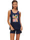 Minerva Summer Women's Pyjama Set Marine Marine