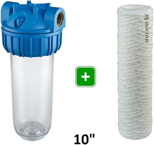 Atlas Filtri 3P Senior Plus AFO SX AS Water Filtration System Single Under Sink / Central Supply Micron 3/4'' with Replacement Filter Atlas Filtri FA 10 SX 25mcr 80216471571571
