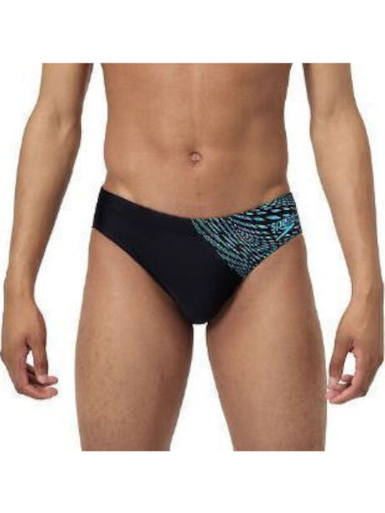 Speedo Men's Swimwear Slip Black with Patterns