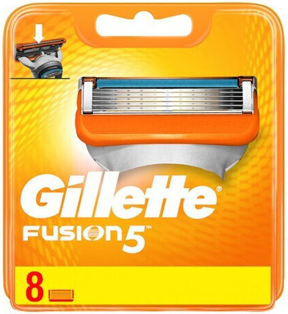 Gillette Fusion 5 Ersatzköpfe mit 5 Klingen & Gleitstreifen 8 Stück