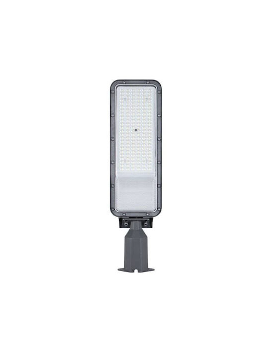 Eurolamp Εξωτερικό Φωτιστικό LED Δρόμου 100W με Ψυχρό Λευκό Φως IP66 Γκρι