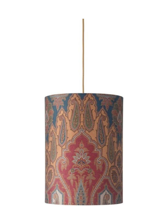 Pendant Lamp Shade 1xe27 Blue-red Φ40cm Brocade Sh101063h-d Ebb&flow Sh101063h-d Blue