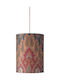 Pendant Lamp Shade 1xe27 Blue-red Φ40cm Brocade Sh101063h-d Ebb&flow Sh101063h-d Blue