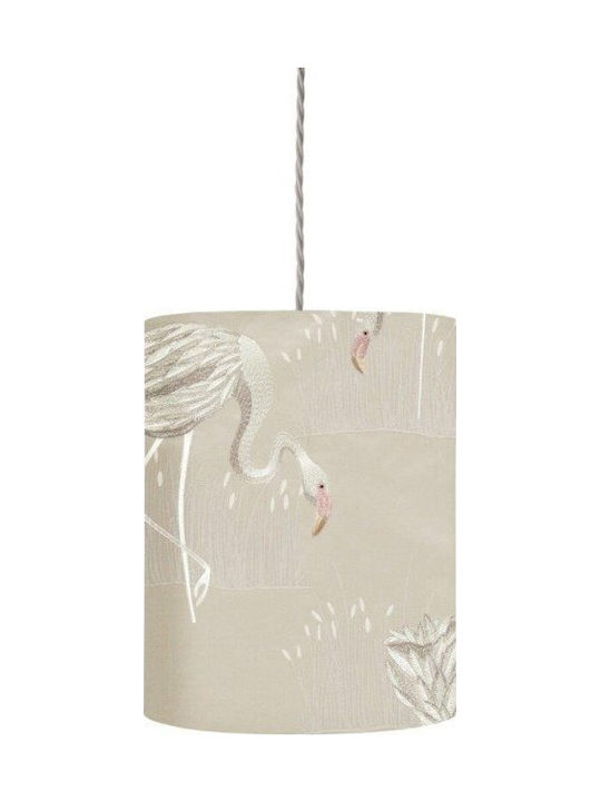 Pendant Lamp Shade 1xe27 Fabric Φ17.5cm Salinas Ebb&flow Sh101096h-e Beige