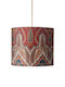 Pendant Lamp Shade 1xe27 Blue-red Φ35cm Brocade Sh101031h-c Ebb&flow Sh101031h-c Blue