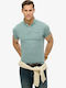 D2 Ovin Vint Polo Short Sleeve Blouse Tourmaline Blue