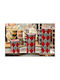 Carve Silver Red Rhombus Candle 7.5*20