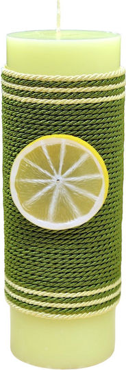Χειροποίητο Κερί Άρωμα Λεμόνι Διακόσμηση Lemon 0519673 6,5χ20cm