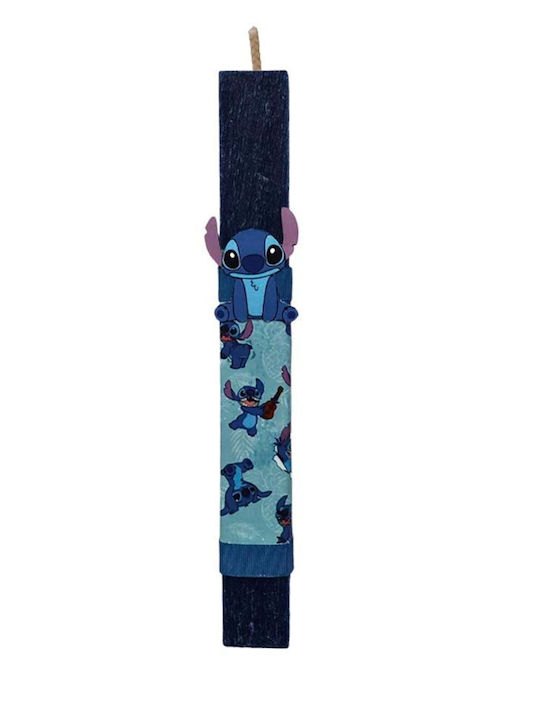 Πασχαλινή Λαμπάδα Lilo & Stitch Στρογγυλή Αρωματική, Χειροποίητη και με Κουτί