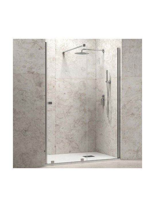 Karag Slide 2 Divider De Verandă Duș Cu Ușă Glisantă 140x200cm Sticlă Transparentă Chrome