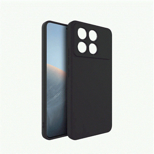 Back Cover Σιλικόνης Μαύρο (Poco F6 Pro)