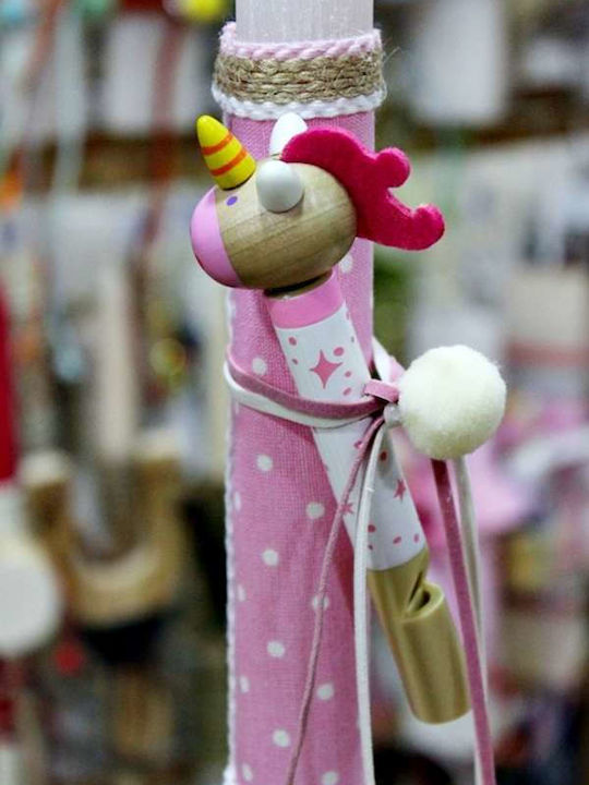 Osterkerze Einhorn Rund 25Stück