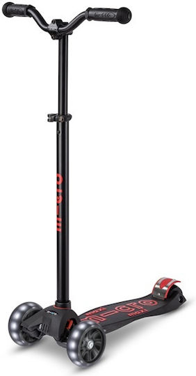 Micro Παιδικό Πατίνι Deluxe Pro Led Τρίτροχο για 5+ Ετών Black Red